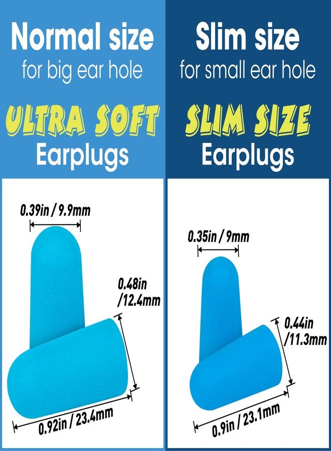 AZEN 100 Pairs Ear Plugs Bulk, NRR 32dB Soft Foam Ear Plugs for Sleeping Noise Cancelling, Earplugs for Concerts Shooting Swimming Noise Reduction (Lake Blue) - Image 2